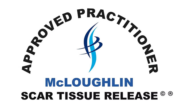 Approved practitioner logo for McLoughlin Scar Tissue Release